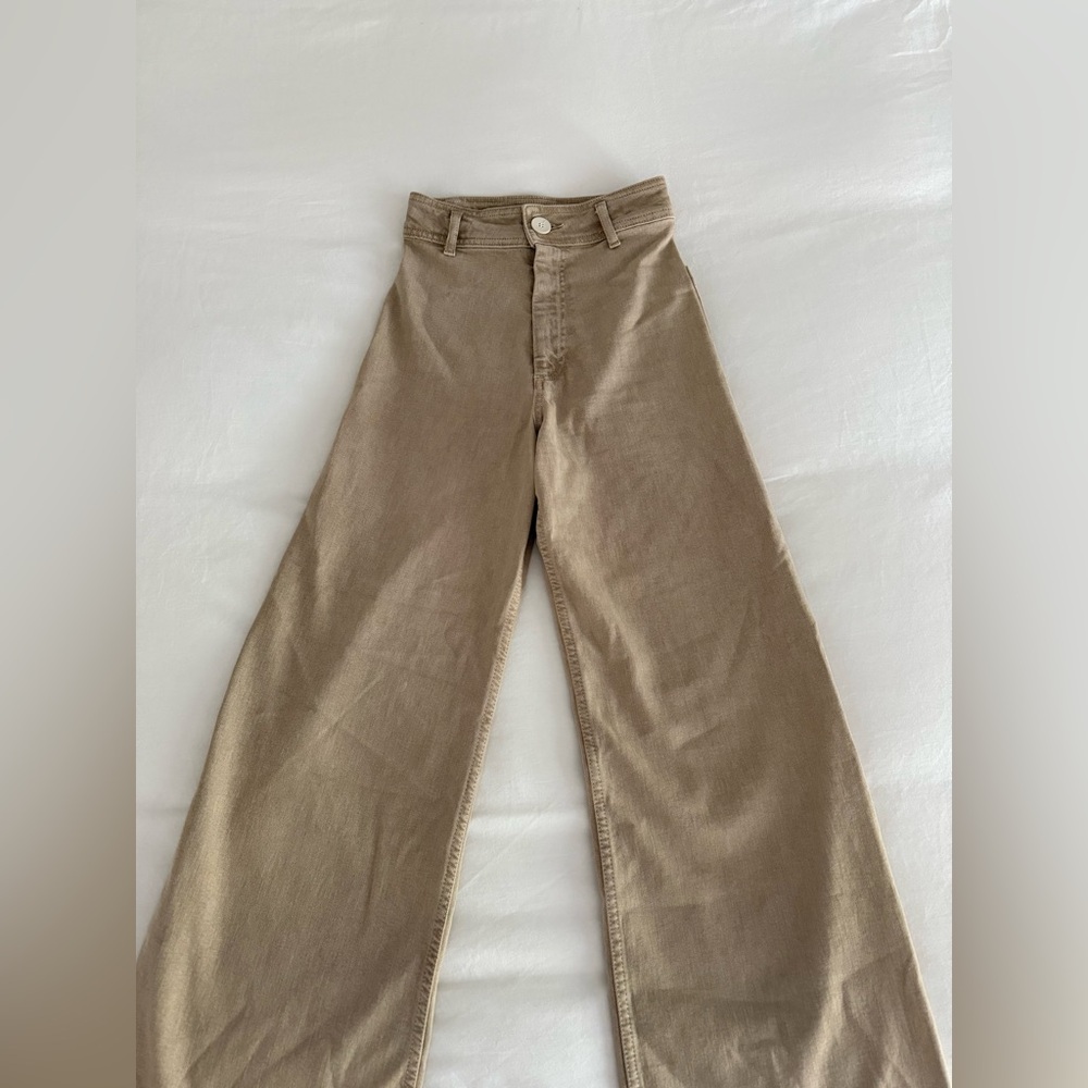 Zara Tan Buttoned Pants